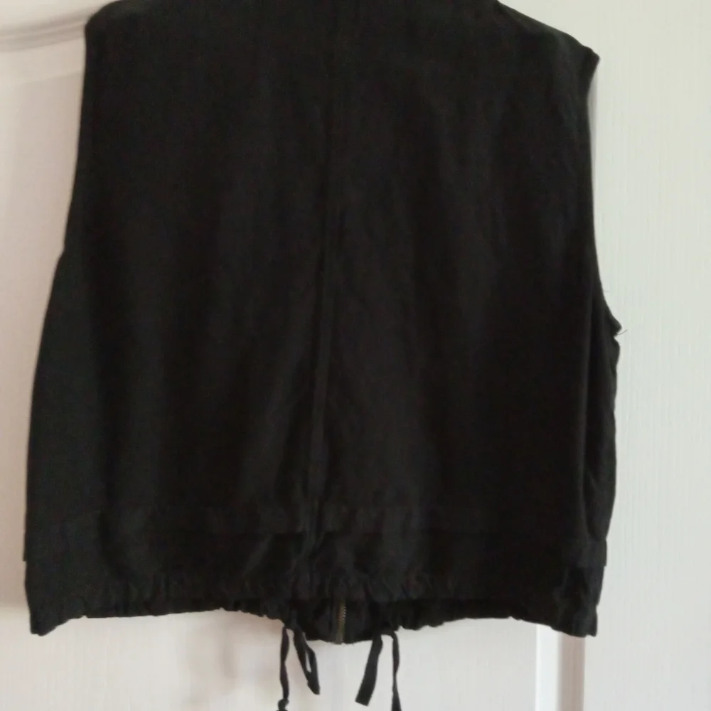 Lucky Brand Zip Snap Drawstring Cargo Pocket Vest Sz XL - Picture 3 of 5